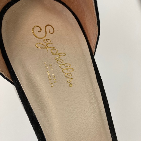 SEYCHELLES / suede black block heel sandal NWOT - Picture 6 of 6